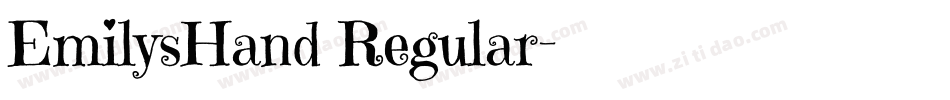 EmilysHand Regular字体转换